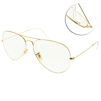 RayBan雷朋 太陽眼鏡 藍光鏡片 飛官款 /金-藍光變色鏡片 #RB3025 0015F-62mm