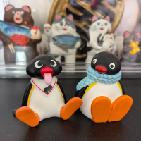 Action Cute Figure PINGU Cartoon Funny Tongue‑Out Car Desktop Decoration