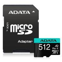 ADATA 威剛 Premier Pro microSDXC UHS-I U3 A2 V30 512G記憶卡(附轉卡)