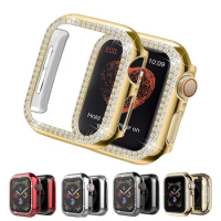 Bling Cover For Apple watch Case 45mm 44mm 42mm 41mm 40mm 38mm Accessories Diamond bumper Protector iWatch series 2 3 4 5 6 SE 7