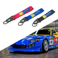 Jdm Car Keychain Textile Key Buckle Lanyard Ring Tags Emblem For Spoon Sports Type One Honda Fit Dio Auto Accessories 3 Colors