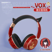 Luxiem Anime Wireless Headphone Vox Akuma Eveland Mysta Rias Wired 2 In1 Bluetooth Vox Akuma Headset Character with Badges