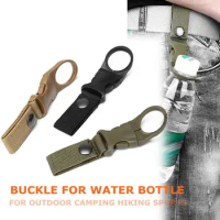 5PCS Tactical Outdoor Gear Clip Band Carabiner Water Bottle Buckle Hook Holder Keychain Belt Webbing Strap for Hiking Camping