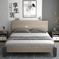 實木床 簡約臥室雙人床 180CM床架 輕奢木床 現代床架 家用主床 150CM床架 大臥室雙人床床架