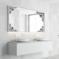 3D Acrylic Mirror Corner Stickers Geometry Room Bathroom Door Decor Edge Strip Corner Line Furniture Wall Decor Supplies