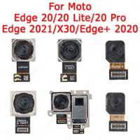 Front Back View Rear Camera Module For Motorola Moto Edge 20 Lite Pro Plus X30 Selfie Camera Replacement Flex Cable