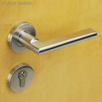 304 Stainless Steel Door Locks Indoor Solid Handle Lockset Bedroom Mute Door Lock Modern Home Hardware Supplies Deadbolt Lock