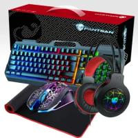 Gaming Sets Keyboard Mouse Headset Combos Ergonomics Magic Backlit Mouse Headset for PC Gamer Computer Laptop With Mouse Pad