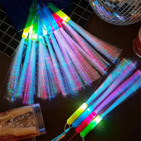 10pc glow fiber optic stick color changing luminous wand flashing Rod Starry Sky led night light birthday wedding party favors