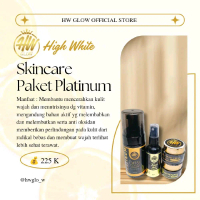 paket wajah platinum dari hw glow, 3x mencerahkan dan menutrisi dengan vitamin Pencerah Memutihkan P