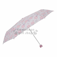 小禮堂 Hello Kitty 頭型柄折疊雨陽傘《粉.花朵》折傘.雨傘.雨具