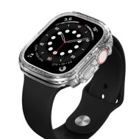 Case cover For Apple Watch series Ultra 8 7 49mm 45mm/41mm 44mm/40mm 44 45 mm All-around Clear frame iwatch 4 3 5 se 6 7 49 mm