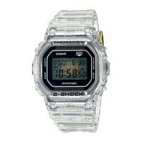 【CASIO 卡西歐 】G-SHOCK 40週年限定 獨特透視錶面 半透明 經典方型 DW-5040RX-7_42.8mm