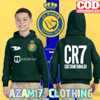 2023 newhoodie เสื้อกันหนาวเด็ก Al nassr Cristiano ronaldo แพะ CR7ฟุตบอลทีม AL naser ชายหญิงเสื้อผ้า