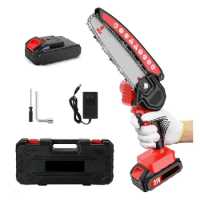 6 Inch Cordless Mini Chain Saw 21v Lithium Battery Rechargeable Portable Electric Chainsaw Mill