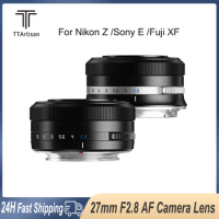 TTArtisan 27mm F2.8 APS-C Camera Lens Auto Focus For Sony E A6400 A7II A6300 A7 Fuji XF XA7 XT30 XPRO XE4 XS10 Nikon Z Z50 Z9