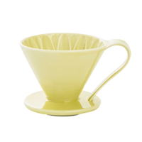 日本CAFEC 花瓣型陶瓷濾杯2-4杯-黃色《WUZ屋子》花瓣型 陶瓷 濾杯 咖啡濾杯 咖啡