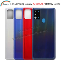 Back Cover For Samsung Galaxy A21S Battery Cover Housing For Samsung A217F A217F/DS Back Cover adhesive Sticker Replacement