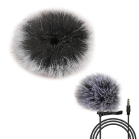 1PC Outdoor Universal Lavalier Microphone Furry Windscreen Fur Windshield Wind Muff for Sony Rode Boya Lapel Lavalier Mic 5/10mm