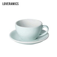 【LOVERAMICS 愛陶樂 】Egg 拿鐵咖啡杯盤組 200ml River Blue 水藍色