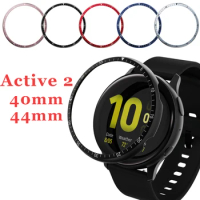 Alloy Metal Bezel Ring For Samsung Galaxy Watch active 2 40mm 44mm Protector Case Cover Sport Adhesive Metal Bumper Accessories