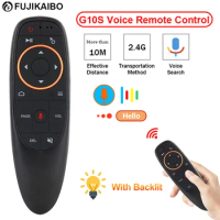 G10S G10S Pro Voice Remote Control 2.4G Wireless Mouse in the Air Gyroscope IR Learning For Android TV Box HK1 H96 Max X96 T95