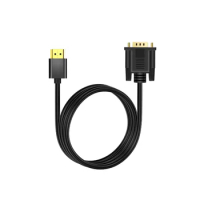HDMI-Compatible to VGA, 6FT Gold-Plated HDMI-Compatible to VGA Cable Compatible for Computer, Desktop, Laptop, Monitor