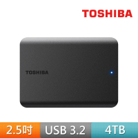 TOSHIBA 東芝 搭 128GB 隨身碟 ★ Canvio Basics A5 4TB 2.5吋 行動硬碟