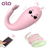 OLO 8 Frequency Silicone Vibrator Wireless Remote Control APP Bluetooth-compatible Connect Vibrator Sex Toys for Women