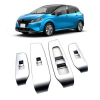 4PCS Car Window Lift Switch Button Panel Cover Sticker Trim Parts Accessories For Nissan Note E13 2021 2022 RHD Accessories