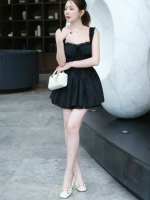GIGI BOUTIQUE- Đầm kate 2 dây ngắn phối ren