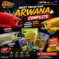 PAKET PAKAN IKAN ARWANA warna sisik makin tajam pertumbuhan cepat ikan Super red, Golden, Albino, Si