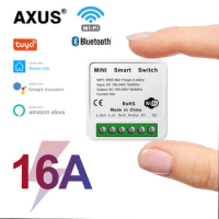 AXUS 16A Wifi Mini Smart Switch Wireless DIY Light Switches 2 Way Control Smart Home Tuya Smart Life Alexa Alice Google Home