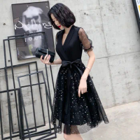 2020 black daily Evening Dresses Elegant Lace Sequins Evening Gowns Formal Evening Dress Styles Women Prom Party Dresses qipao