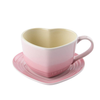 法國 LE CREUSET 愛心馬克杯盤組 茶杯 茶杯組 220ml 牛奶粉【$199超取免運】