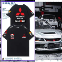 Áo thun Mitsubishi EVO JDM Edition, chất liệu polyester thoáng khí, tay ngắn