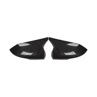 Carbon Fiber Look Horn Side Door Rearview Mirror Cover Trim Shells Cap for Hyundai Elantra 2021 2022