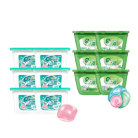 【妙管家】8倍濃洗衣球/洗衣膠囊(純淨清香300顆+三效風鈴草240顆)