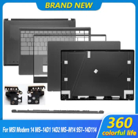 NEW Top Case For MSI Modern 14 MS-14D1 14D2 M14 Laptop LCD Back Cover/Front Bezel/Palmrest/Bottom Case/Hinges Cover Black/Blue