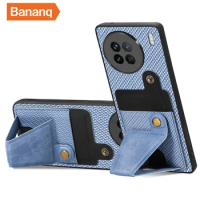 Bananq Wallet Card Stand Case For VIVO Y35 4G Y52T Y02 V25 X60 X90 Pro Plus Leather Card Slots Cover For VIVO iQOO 11 Neo 7 SE
