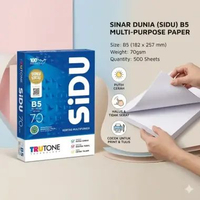 KERTAS HVS SIDU 70 GSM B5 / KERTAS SIDU 70 GSM / HVS SIDU B5 (RIM)