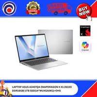 LAPTOP ASUS A1407QA SNAPDRAGON X X1 26100 DDR16GB|1TB SSD|14"WUXGA|W11+OHS