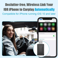 Penyesuai Wayarles 2 dalam 1 Auto Android Carplay, 1 Keping, Sambung Ke Wifi dan Bluetooth, Pintar A