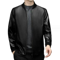 Brand New Men's Autumn Winter jacket casual classic Motorcycle Leather Jacket Male bomber soft flight Sheepskin coat Outwea