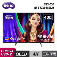 【BenQ】43型 量子點 Google TV 4K QLED 連網液晶顯示器E43-750 ｜含基本安裝【三井3C】