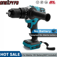13MM Brushless Electric Drill Driver Cordless Screwdriver Impact Drill Li-Ion Batteries Power Tool For makita 18v （No battery）