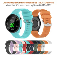20MM Strap For Garmin Forerunner 55 158 245 245M 645 Vivoactive 3 5 Venu SQ Amazfit GTS 2 mini Samsung Galaxy Watch 6 5 Pro 4 3