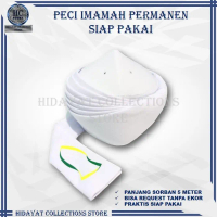 PECI IMAMAH PERMANEN IMAMAH PERMANEN LANGSUNG PAKAI IMAMAH 5 METER - ISLAMICALLURE