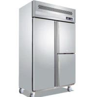 OEM Low Noisy Vertical 4 Doors Freezer Stainless Steel Industrial Upright Workbenchr Commercial Refrigerator Freezers