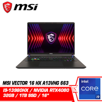 MSI vector 16 HX a13vhg 663 (16 "QHD IPS 240Hz | In Core I9-13980HX | 32GB DDR5 RAM | 1TB SSD | NVID